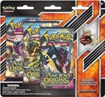 Blíster 3 sobres Antiguos Orígenes (Shiny Mega Rayquaza Pin)
