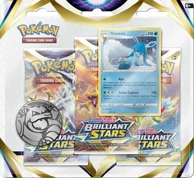 Blíster 3 sobres Astros Brillantes (Glaceon)