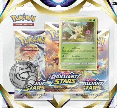 Blíster 3 sobres Astros Brillantes (Leafeon)