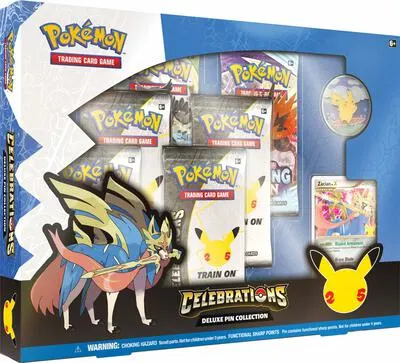 Caja colección pin Celebraciones (Zacian LV. X)