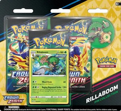 Caja colección pin Cenit Supremo (Rillaboom)