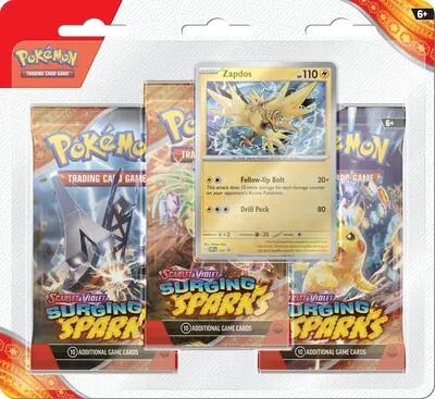 Blíster 3 sobres Chispas Fulgurantes (Zapdos)