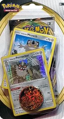 Blíster 1 sobre Choque Rebelde (Galarian Meowth & Galarian Perrserker)