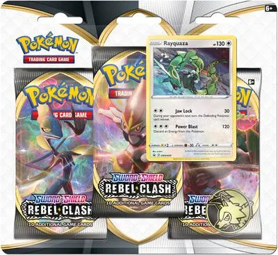 Blíster 3 sobres Choque Rebelde (Rayquaza)