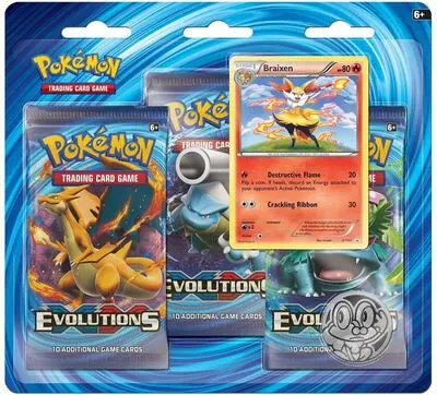 Blíster 3 sobres Evoluciones (Braixen)