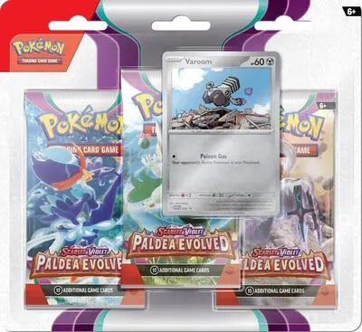 Blíster 3 sobres Evoluciones en Paldea (Varoom)
