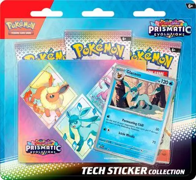 Caja colección tech sticker Evoluciones Prismáticas (Glaceon)