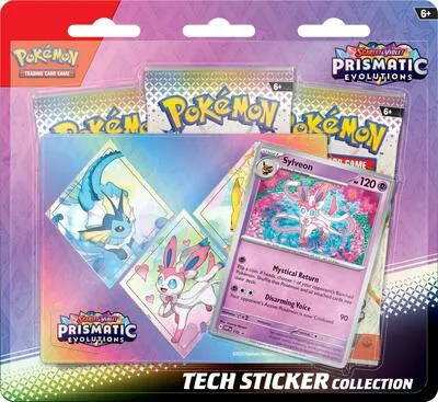 Caja colección tech sticker Evoluciones Prismáticas (Sylveon)