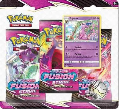 Blíster 3 sobres Golpe Fusión (Espeon)