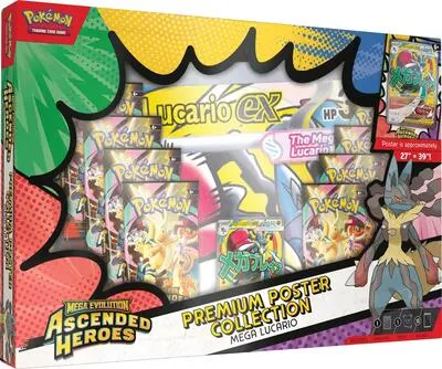 Caja colección póster Héroes Ascendentes (Mega Lucario)
