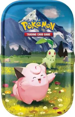 Mini lata Héroes Ascendentes (Clefairy & Chikorita)