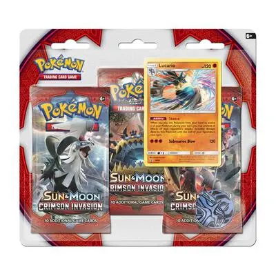 Blíster 3 sobres Invasión Carmesí (Lucario)