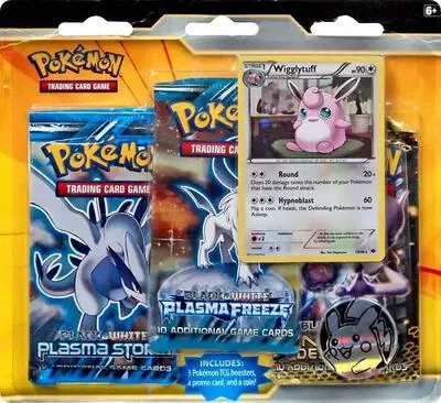 Blíster 3 sobres Negro y Blanco (Wigglytuff)