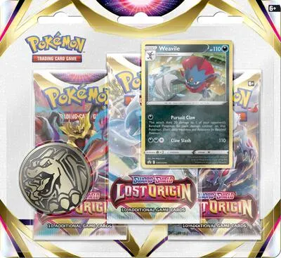 Blíster 3 sobres Origen Perdido (Weavile)