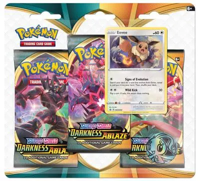 Blíster 3 sobres Oscuridad Incandescente (Eevee)