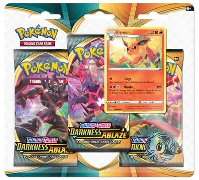 Blíster 3 sobres Oscuridad Incandescente (Flareon)