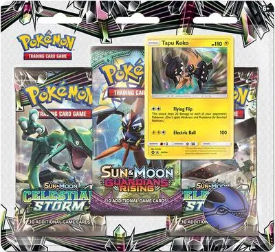 Blíster 3 sobres Tormenta Celestial (Tapu Koko)