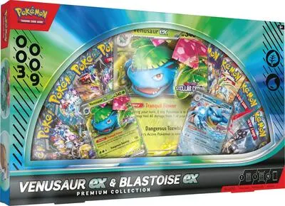 Caja colección premium Venusaur ex & Blastoise ex