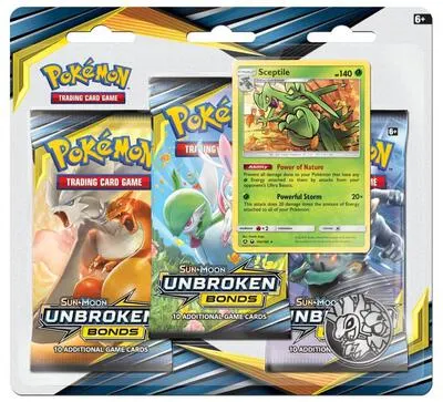 Blíster 3 sobres Vínculos Indestructibles (Sceptile)